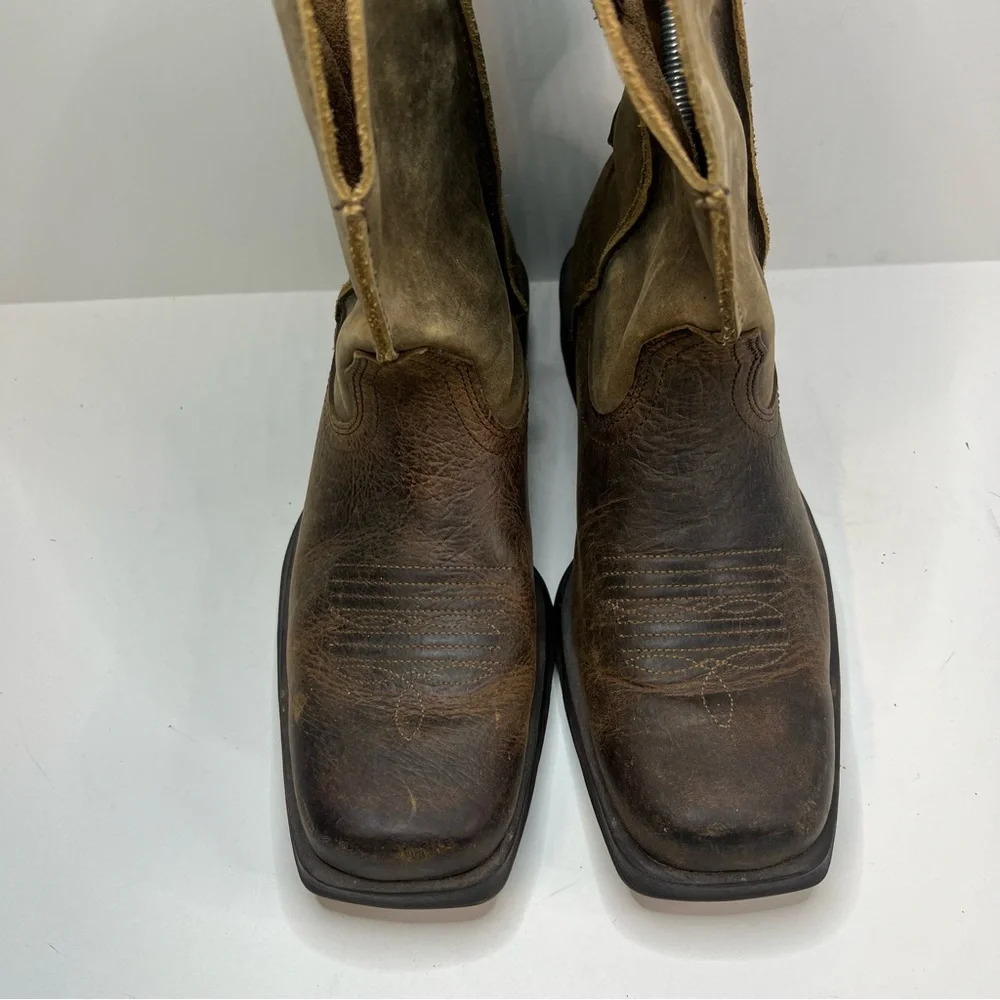 Ariat Brown Tan Leather Cowboy Boots